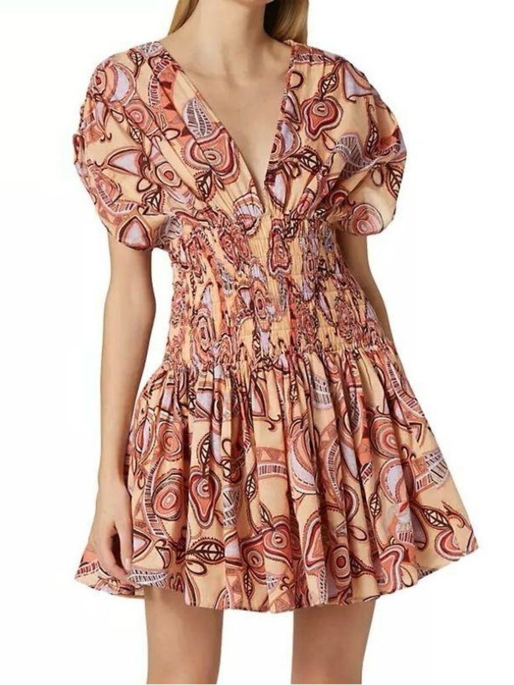 A.L.C. Luna Print Mini Dress Luna NWT Size 6 - Picture 2 of 10